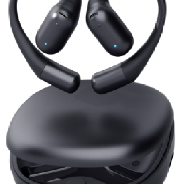 6Z,Open Ear Headphones, Bluetooth Headphones 5.3 Sports with Smart Digital Display, 36H Playtime, IP5 Waterproof, Wireless Earbuds Lightweight Design Fit Cycling, Running, Workout (Black)